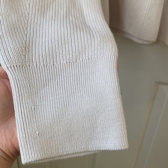 NWT lululemon merino wool blend turtleneck ribbed sweater white opal size 12 - Picture 7 of 10